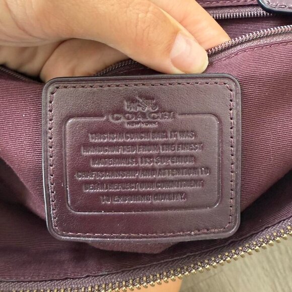 Coach Ava Chain Quilted Leather Tote in Rich Oxblood - Picture 7 of 7